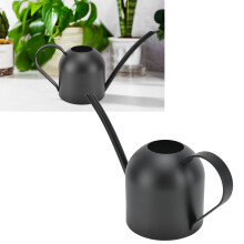 500ml Black Stainless Steel Watering Pot 22x12.3cm Gardening Tool
