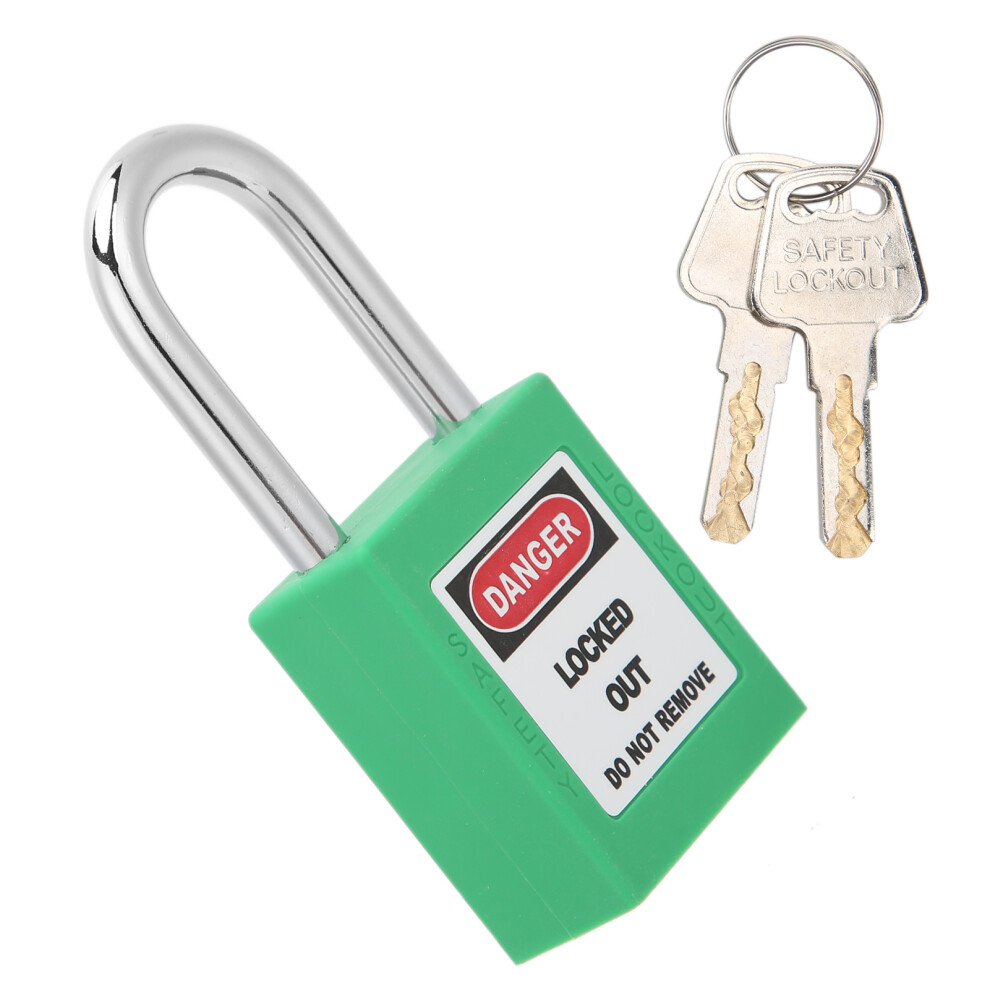 Chemical & Power Industry 38Mm Safety Padlock Insulating Nylon Pa Steel (Green) 8701358566423