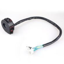 Motorrad-Lenker links Schalter 7/8 Zoll Steuerhorn Blinklicht Schwarz