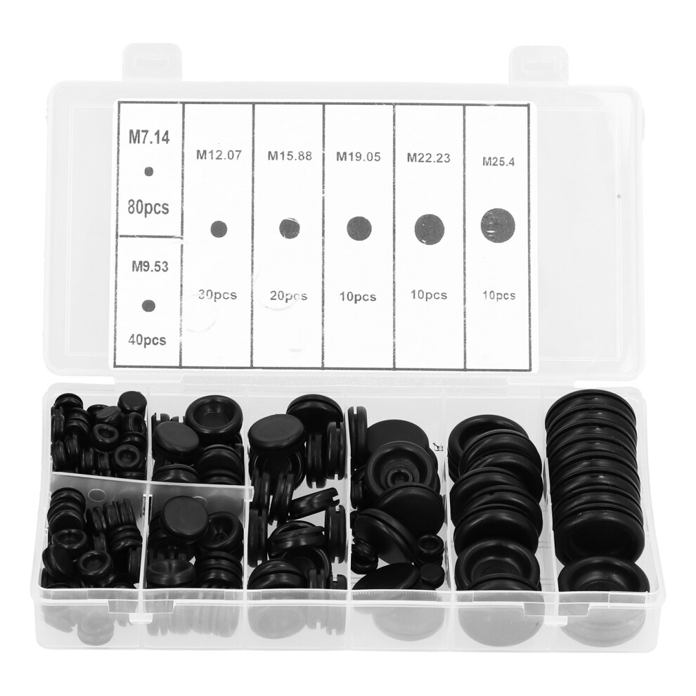 200Pcs Rubber Grommet Kit For Cables, 7-25Mm Insulated Dustproof 8361358567938