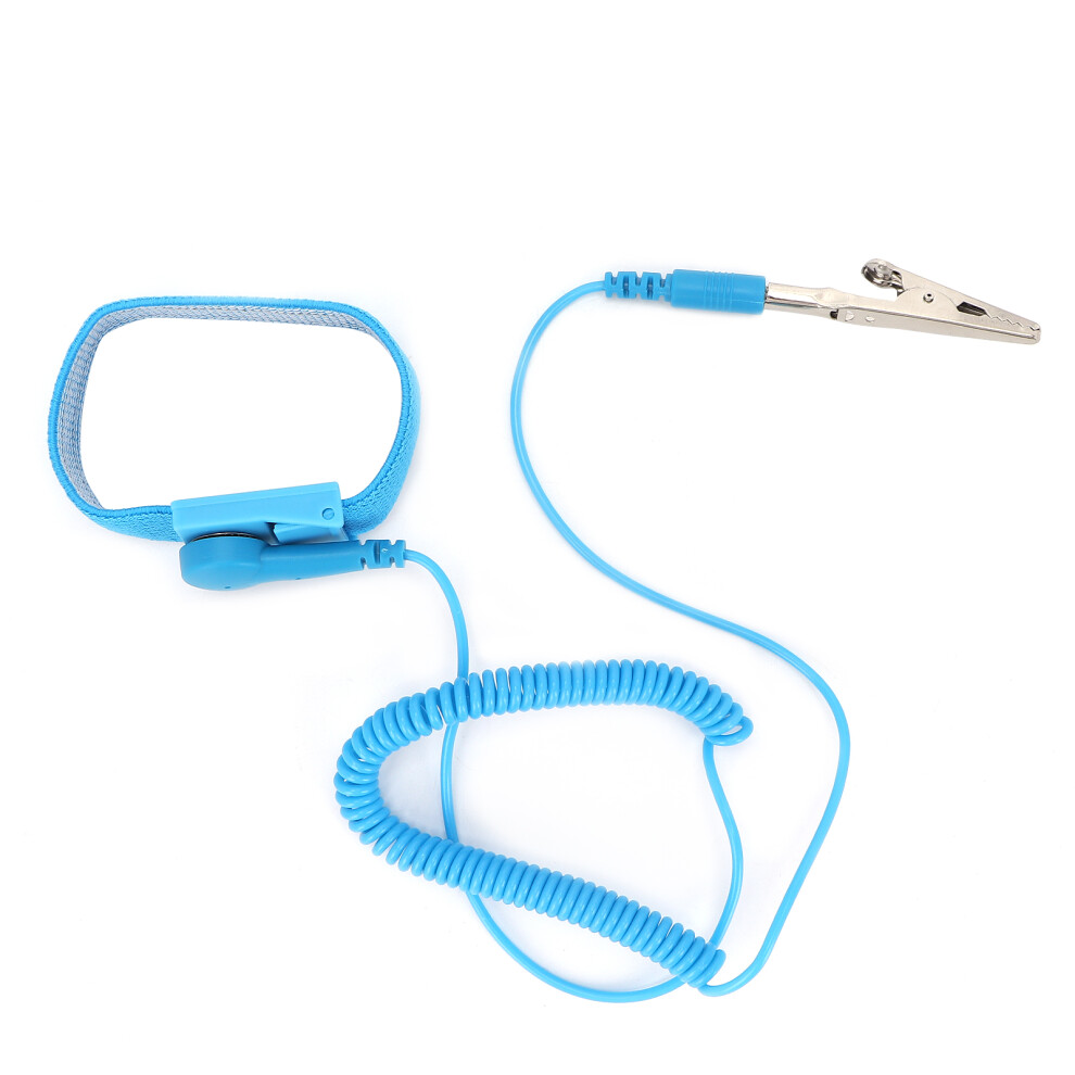 Blue Anti Static Esd Wrist Strap With Cord For Static Protection