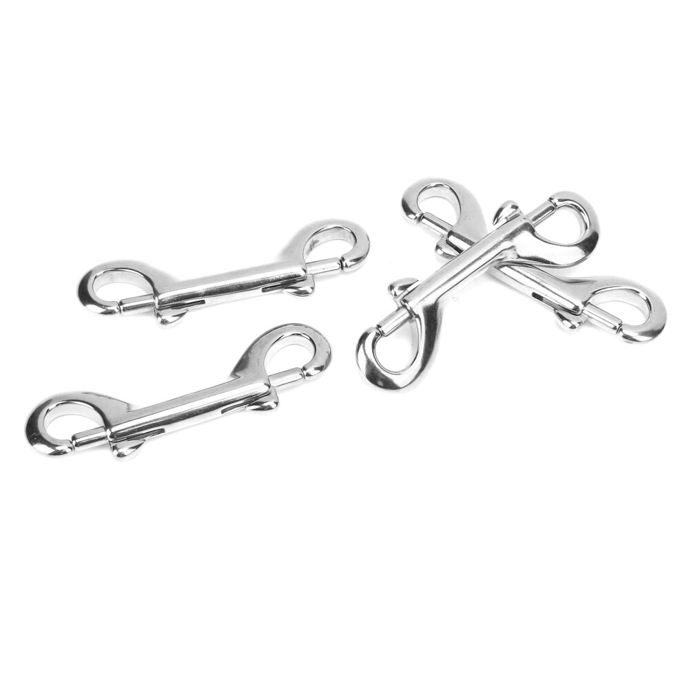 L100mm Stainless Steel Double End Snap Hook Marine Grade, 90Kg Load 6921358569299