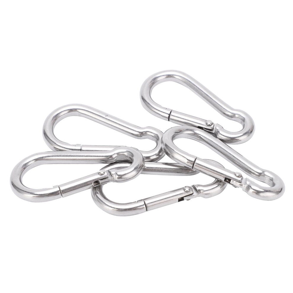5pcs 50mm Stainless Steel Heavy Duty Carabiner Clip Hook for Hammock & Leash-image-OPC-PMSD6K7-NEW