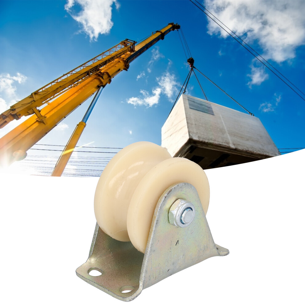 Robust 50Mm Utype Groove Wheel With 2.5Mm Bracket For Wire Rope Lift Equipment 8791358570186
