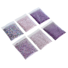 Glass Filler Chips Irregular Glitter for Resin Crafts Shining 100g