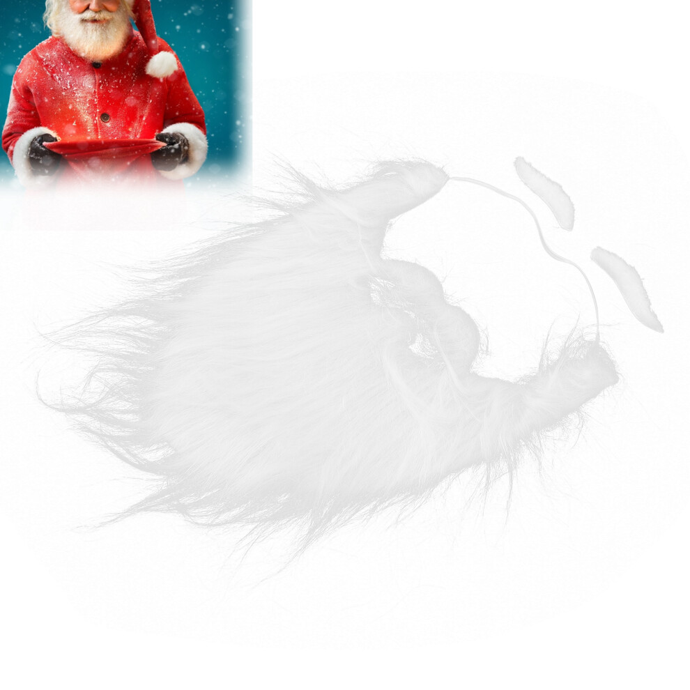 Unisex Adjustable Fake Santa Beard And Mustache Set For Christmas Costumes