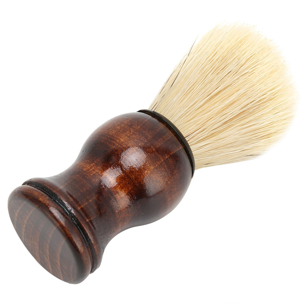 Beard Shaving Brush Wooden Handle Lightweight Men's Grooming Facial Scrubber