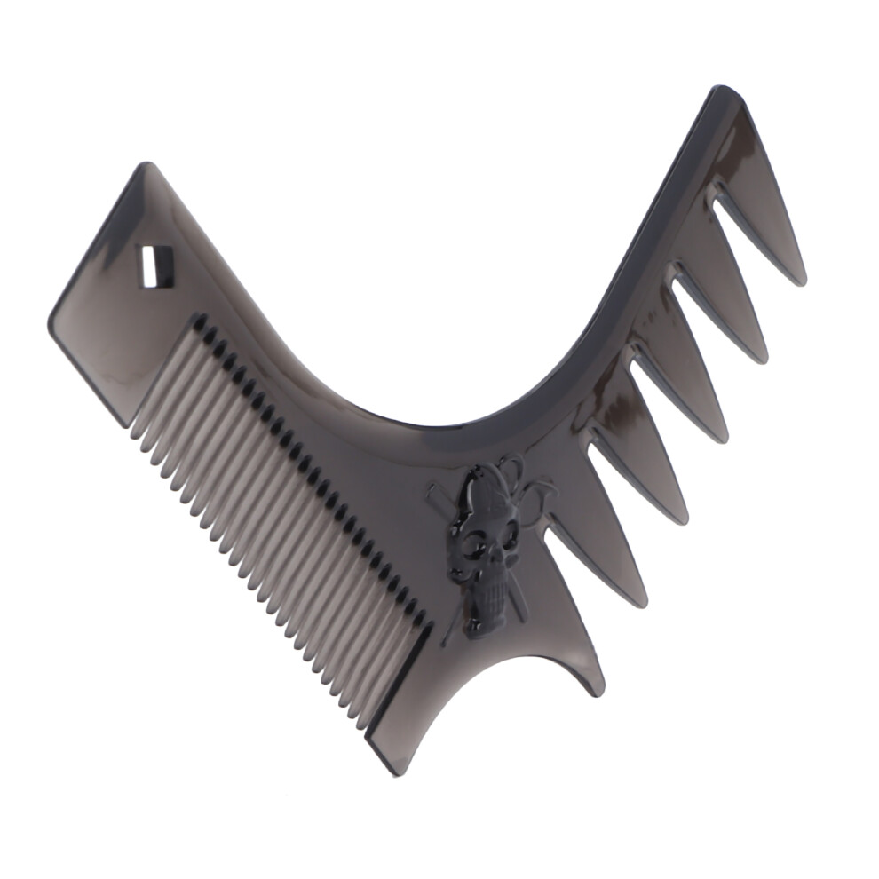Unisex Black Multi-Purpose Retro Wide Tooth Beard Comb, Pc Material