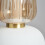 Visconte Edvin Glass Ceiling Pendant - Satin Brass 5