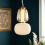 Visconte Edvin Glass Ceiling Pendant - Satin Brass 2