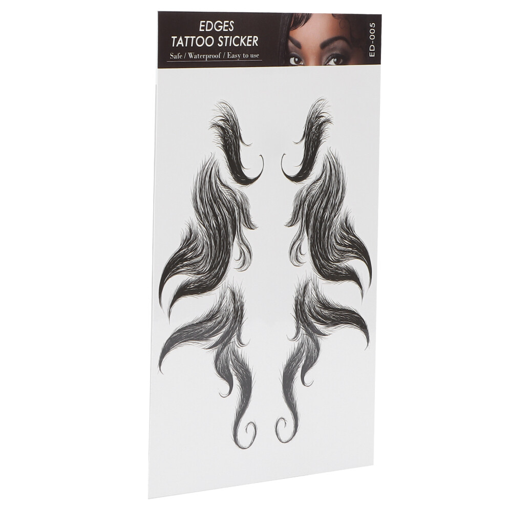 Women Edges Hair Tattoo Sticker Waterproof Fake Hairline ED-05 11x18cm