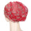 Turban Wraps - Style Plume, Taille Unique, Rouge Vin 6