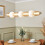 Visconte Edvin Glass Ceiling Pendant Bar - Brass 2