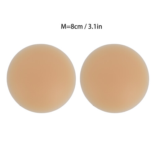 Wiederverwendbare 8 cm Silikon-Pasties, runde hautfarbene BH-Abdeckung 2
