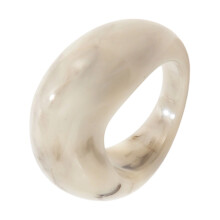 Bague élégante en résine en forme de V, bijoux-Gris blanc