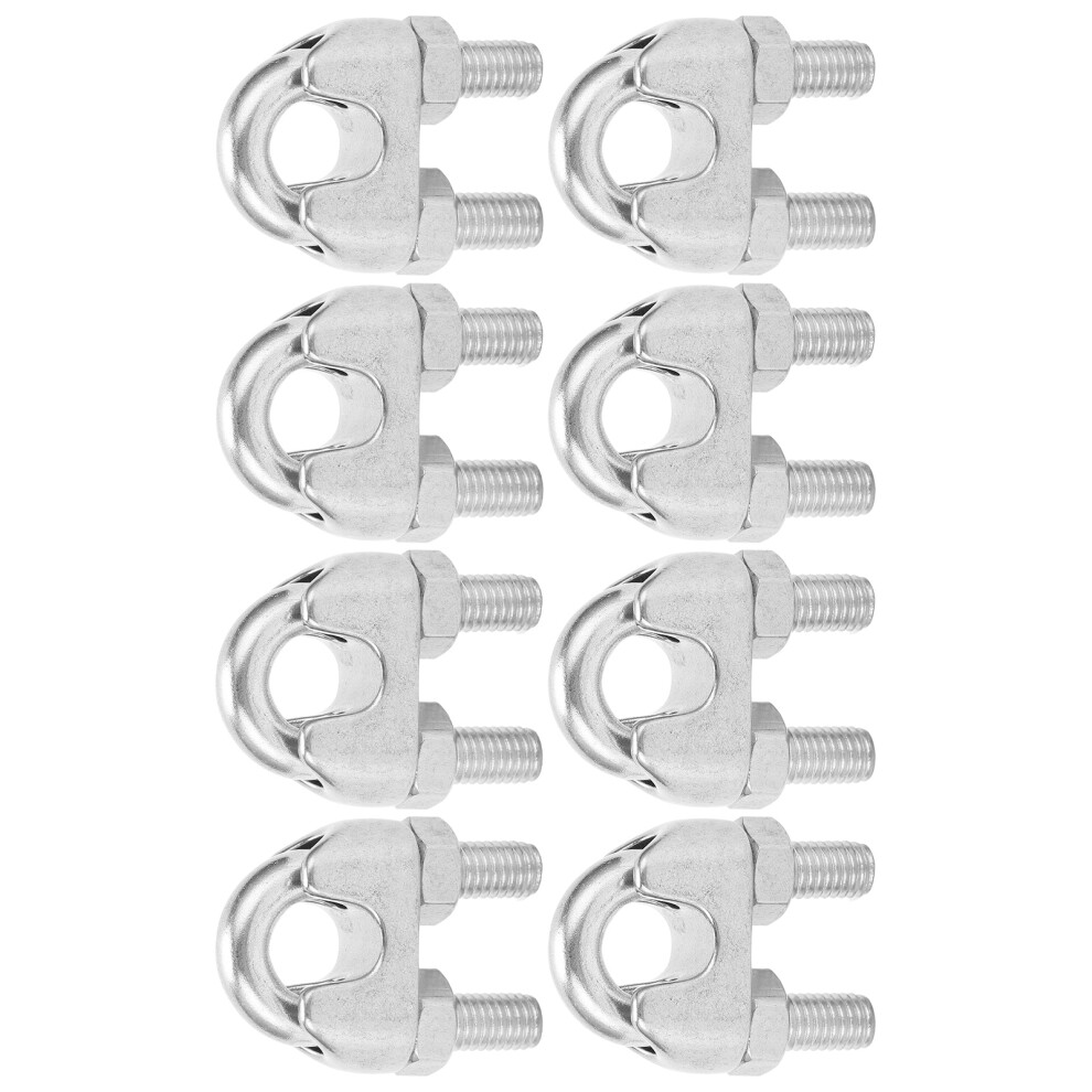 Bulk 8Pcs M10 Stainless Steel Wire Rope Clamp 3/8 Inch U Bolt Fastener Au 4201358577626