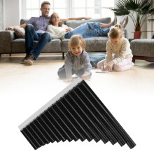 Durable ABS C Key Pan Flute 16 Pipes with Protective Bag Black