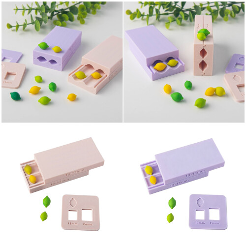 Plastic 3D Printed Lemon Bead Rolling Mold Professional-Purple 2