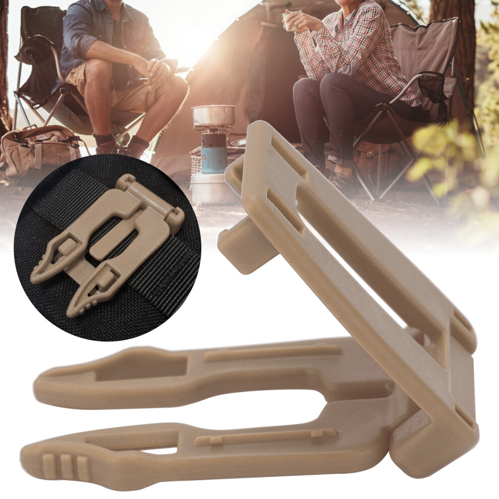 10 Pack Molle Webbing Strap Clips for Backpacks Tan ABS Plastic-image-OPC-PMSDSRH-NEW