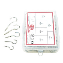 115pcs Metal Ceiling Hook Comprehensive Silver Steel Hook