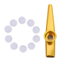 Metal Kazoo With 10 Flute Diaphragms Blowing Musical-gold