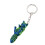 Playful Posable Cat Keychain, 3D Printed Multi-blue green 1 1