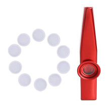 Metal Kazoos Exquisites Mouth Kazoos With 10 Flute-Red