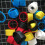 Racket Non Slip Racket Rubber Rings Set for Badminton-Red 5