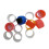 Racket Non Slip Racket Rubber Rings Set for Badminton-Red 7