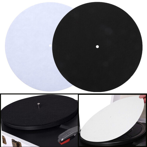 Records Player Mats Wool Felt Vinyls Pad Home Recorders-White 2