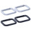 10Pcs Rectangle Spring Clip Carabiner Hook Aluminum-White 7