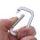 10Pcs Rectangle Spring Clip Carabiner Hook Aluminum-White 6