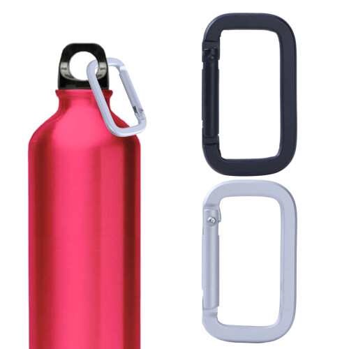 10Pcs Rectangle Spring Clip Carabiner Hook Aluminum-White 2