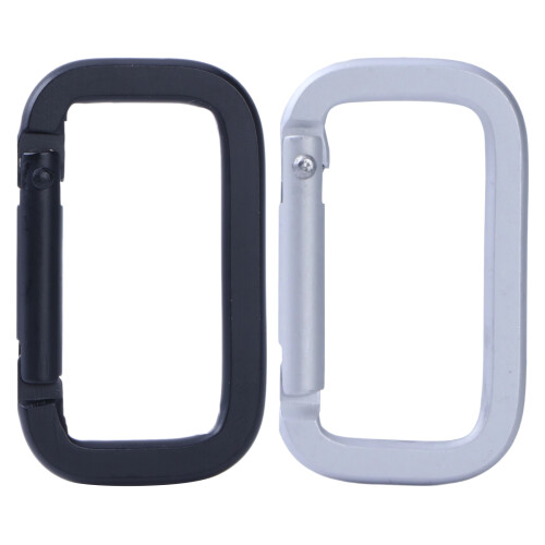 10Pcs Rectangle Spring Clip Carabiner Hook Aluminum-White 1
