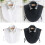 Pearl False Collar False Collar Half Shirt For Women-Black 3