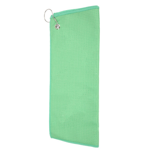 Serviette de golf en microfibre gaufrée verte 63x36 cm 2