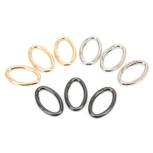 Frühling Ring Schnalle 9 Stück Oval offene Taschenketten-Hardware DIY-Zubehör in 3 Farben