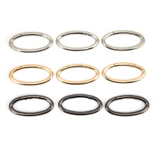 DIY Taschenketten-Beschlag-Set, 9 Stück, Federring-Schnallen, 0-Form oval offen - 3 Farben