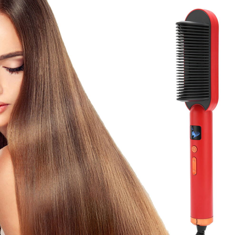 Hair Straightening Brush, 275x53mm, 3-gear, Red, 150-200-image-OPC-PMSF2MQ-NEW