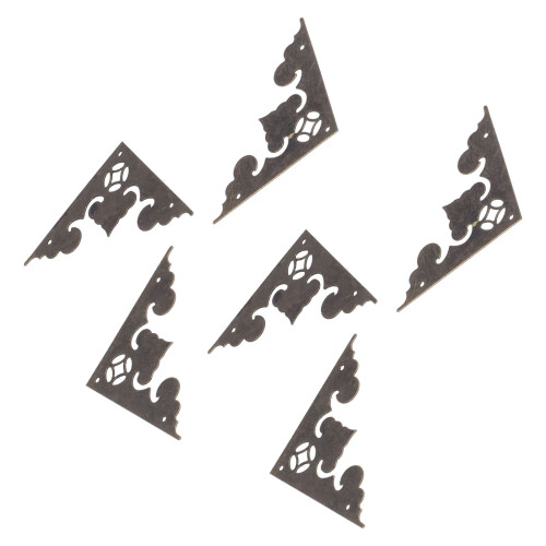 10Set Iron Triangular Corner Protectors for Boxes & Tables, 6x6cm 2