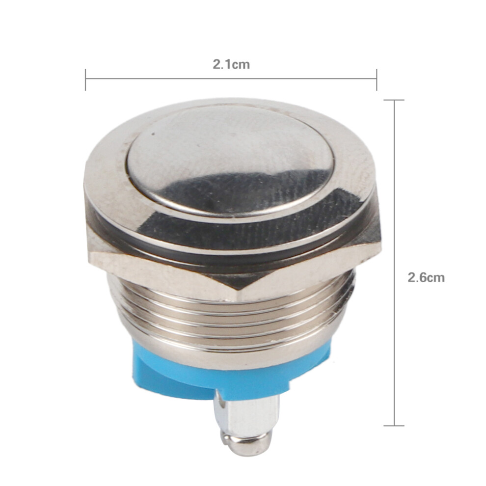 19Mm Waterproof Metal Push Button Horn Switch 12V, Ip65 4901358592123
