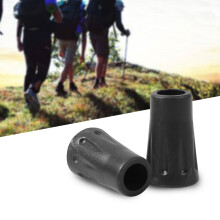 Hochwertige Gummistopper für Trekkingstöcke – 12 Stück, Schwarz, universelle Passform