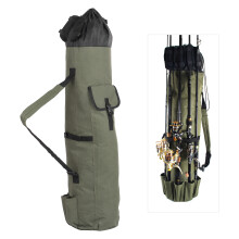 Tragbare militärgrüne 50 cm Polyester-Angelruten-Tasche mit Köderaufbewahrung