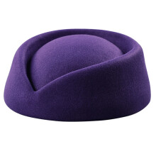 Beret Hat Caps Airline Stewardess Flight Attendant-Purple