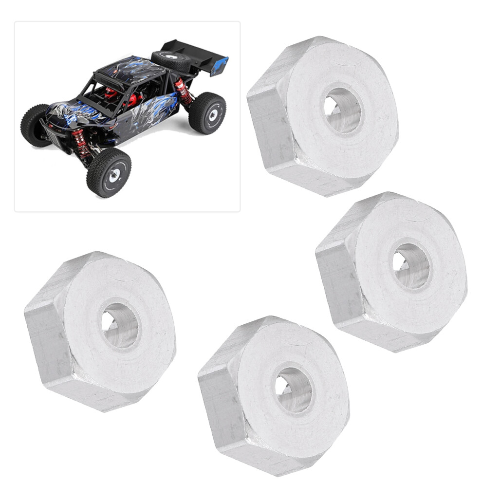 Reliable Hex Wheel Hub For Wltoys 144001 124018 Rc Vehicle Upgrade Silver 6931358595877