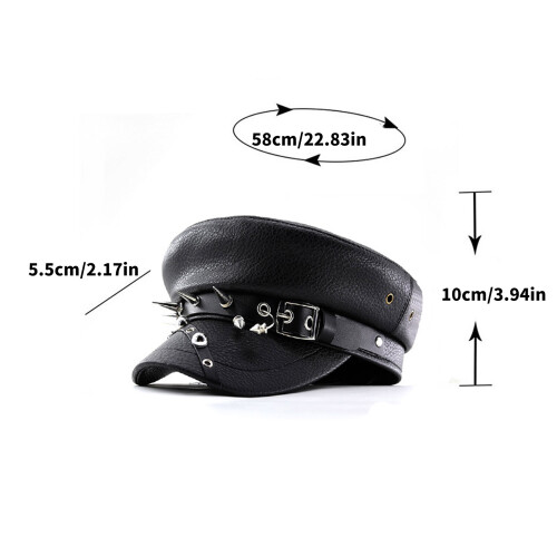 Unisex Beret Rivet Studded Painter Hat British Cabbie Hat for 2