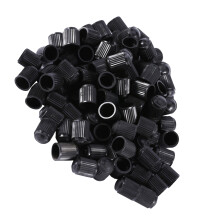 100PCS Black Plastic Tire Valve Stem Caps for Cars Trucks Motorcycles