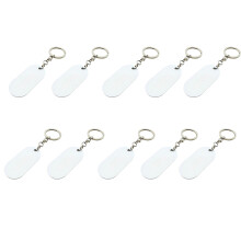 10 Sturdy Aluminum Keychains for Custom-Dog tag 60 by 30mm
