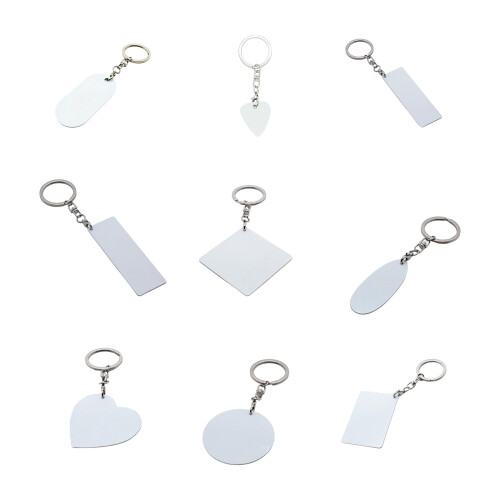 10 Sturdy Aluminum Keychains for Custom-Oval 56 by 24mm 1
