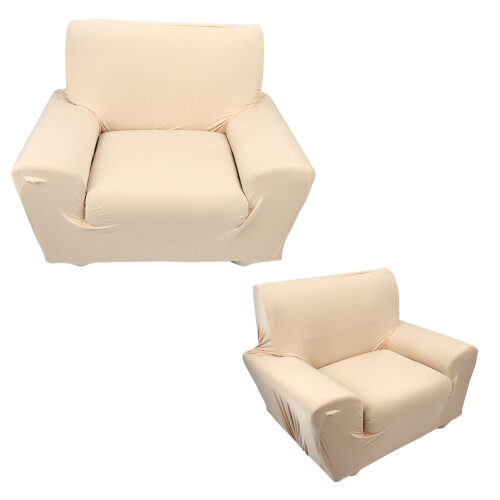 Fester beiger Polyester Couch-Sofa-Bezug-Protector passt auf Sitze von 90-140 cm 2